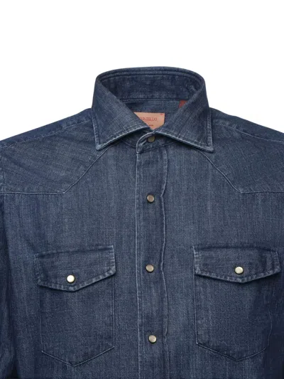 Luigi Borrelli Flap-pocket Shirt In Blue