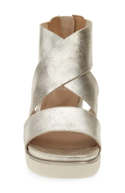 Eileen Fisher Sport Platform Sandal In Gold