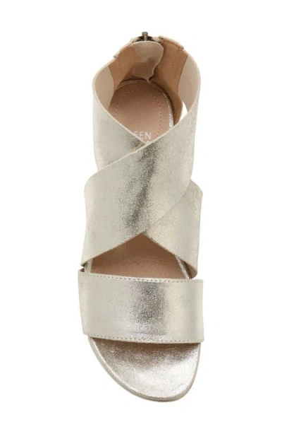 Eileen Fisher Sport Platform Sandal In Gold