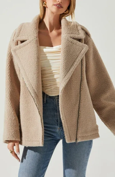 Astr The Label Layne Fleece Jacket In Neutral