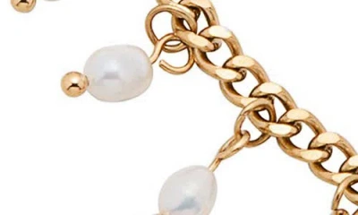 St. Moran Vicente Freshwater Pearl Anklet In Gold