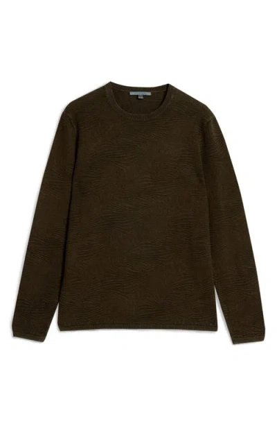 John Varvatos Mercer Wave Long Sleeve T-shirt In Brown