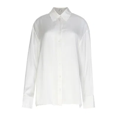 Circular Path Women's Long Sleeve Oversized Shirt - White In White