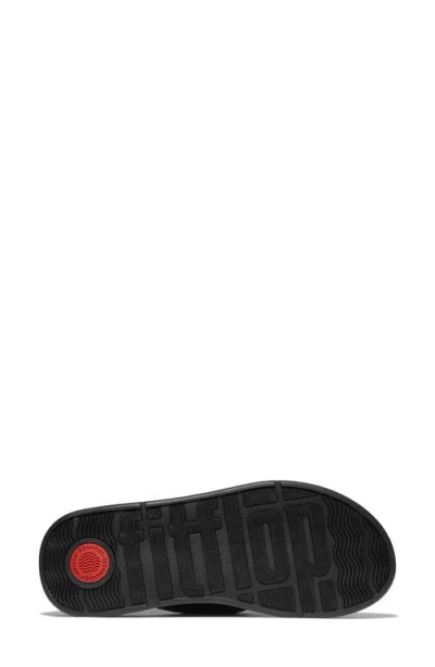 Fitflop F-mode Knot Platform Wedge Flip Flop In Black