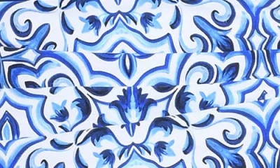 La Blanca Alboran High Neck Keyhole Tankini In Blue