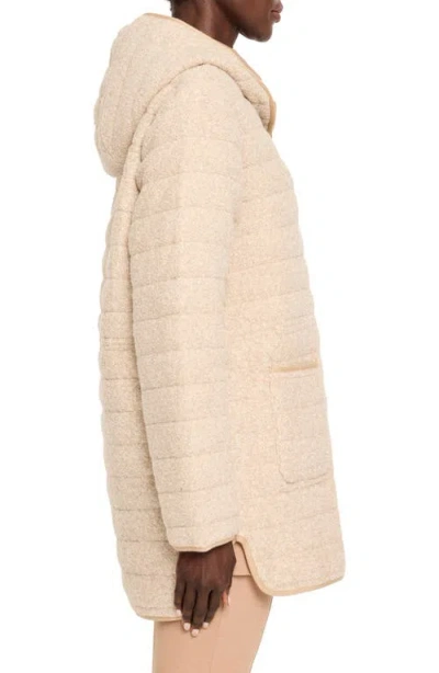 Nz Active By Nic+zoe Hooded Quilted Reversible Coat In Neutral
