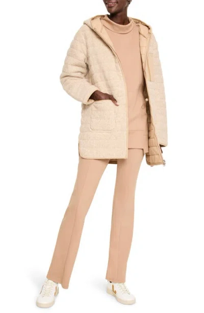Nz Active By Nic+zoe Hooded Quilted Reversible Coat In Neutral