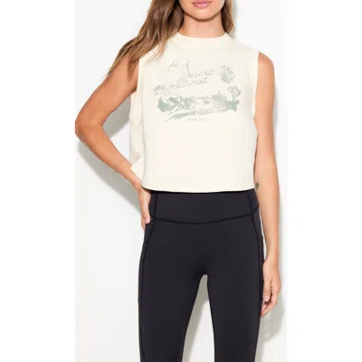 Spiritual Gangster Retreat Crawford Crop Tank In White