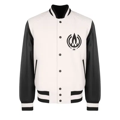 Born In Exile Men's White 1959 Varsity Jacket In White