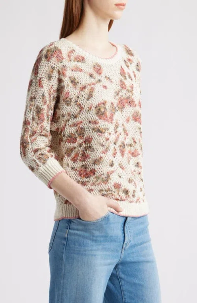 Nic + Zoe Nic+zoe Pattern Play Sweater In Multi