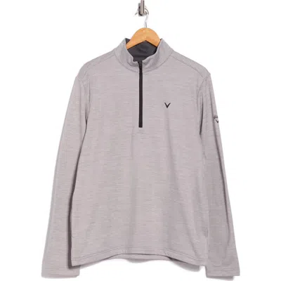Callaway Smu Fleece Quarter Zip Pullover In Gray