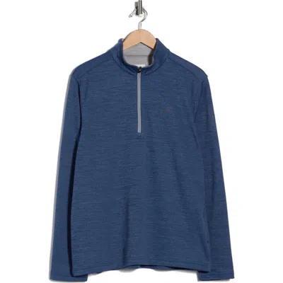 Callaway Smu Fleece Quarter Zip Pullover In Blue