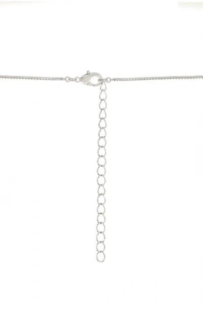 Danecraft Cubic Zirconia Stud Earrings & Frontal Necklace Set In Metallic