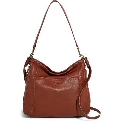 American Leather Co. Austin Convertible Leather Shoulder Bag In Brown