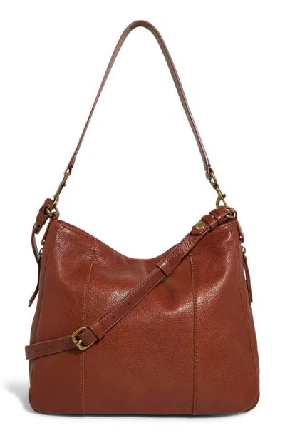 American Leather Co. Austin Convertible Leather Shoulder Bag In Brown