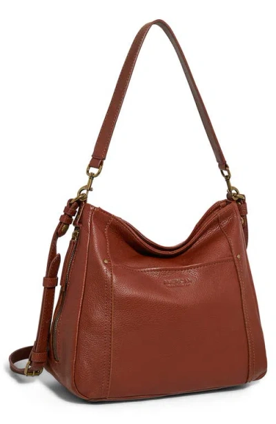 American Leather Co. Austin Convertible Leather Shoulder Bag In Brown