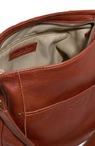 American Leather Co. Austin Convertible Leather Shoulder Bag In Brown