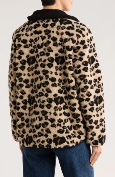 Rdi Faux Shearling Jacket In Brown