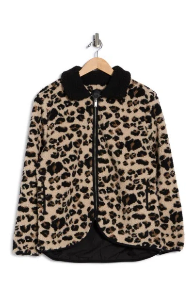 Rdi Faux Shearling Jacket In Brown