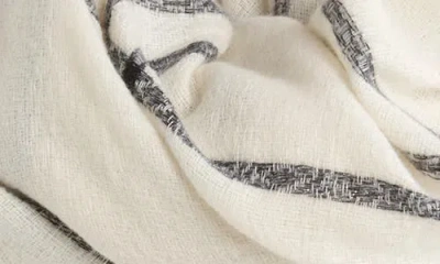 Vince Camuto Geo Pattern Fringe Square Scarf In Multi