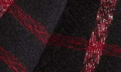 Vince Camuto Geo Pattern Fringe Square Scarf In Black