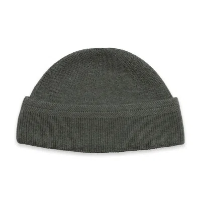 Paul James Knitwear Men's Green Lightweight Cotton Fowey Fisherman Beanie - Khaki In Green
