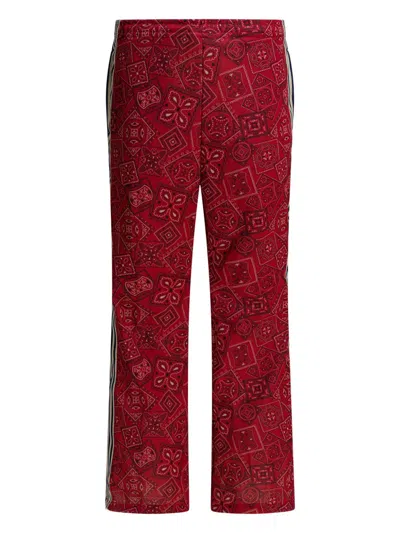 Kapital Striped Patterned Trousers In Red