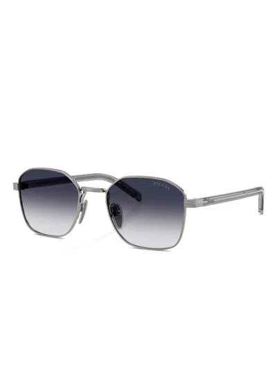 Prada Geometric-frame Sunglasses In Gray