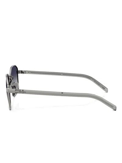 Prada Geometric-frame Sunglasses In Gray