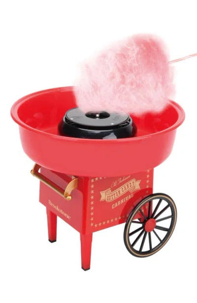 Brookstone Vintate Cotton Candy Maker In Red