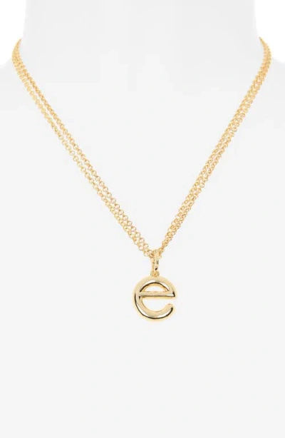Leith Lowercase Initial Bubble Pendant Necklace In Gold