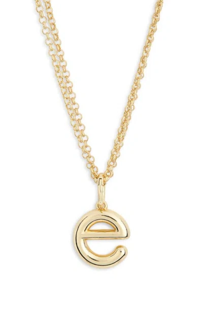 Leith Lowercase Initial Bubble Pendant Necklace In Gold