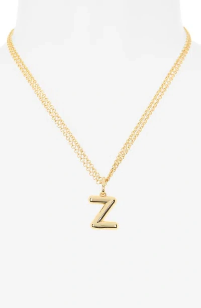 Leith Lowercase Initial Bubble Pendant Necklace In Gold