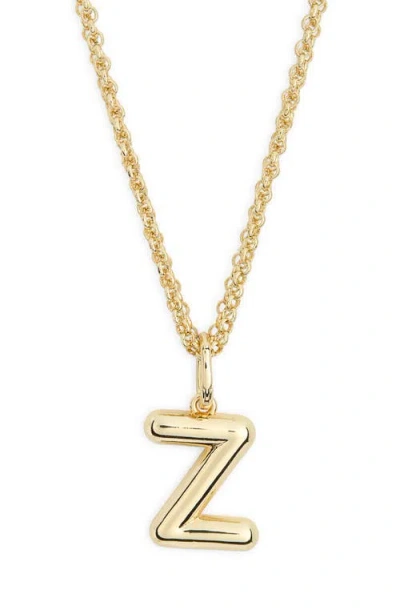 Leith Lowercase Initial Bubble Pendant Necklace In Gold