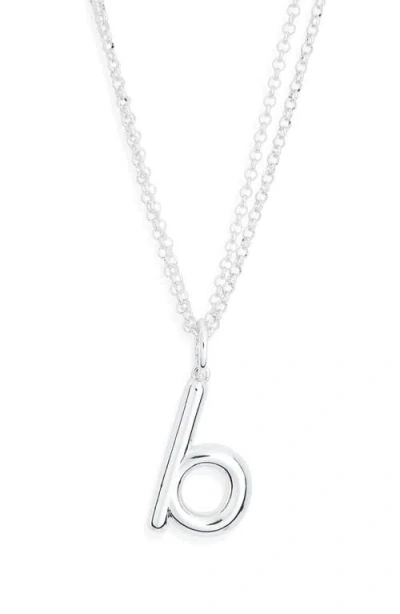 Leith Lowercase Initial Bubble Pendant Necklace In Metallic