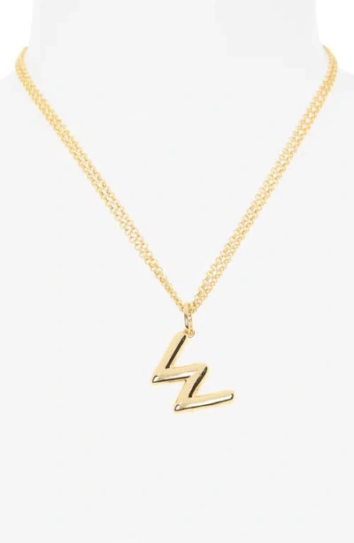 Leith Lowercase Initial Bubble Pendant Necklace In Gold