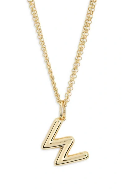 Leith Lowercase Initial Bubble Pendant Necklace In Gold