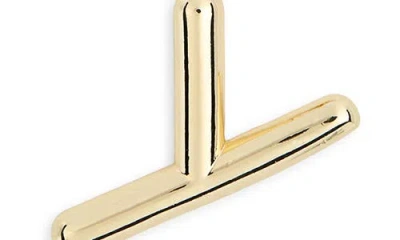 Leith Lowercase Initial Bubble Pendant Necklace In Gold