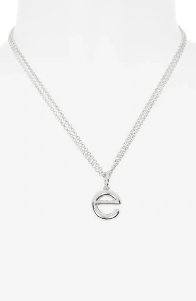 Leith Lowercase Initial Bubble Pendant Necklace In Metallic