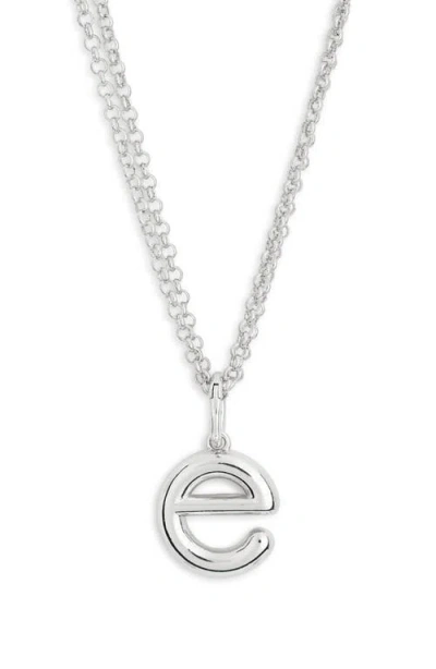Leith Lowercase Initial Bubble Pendant Necklace In Metallic