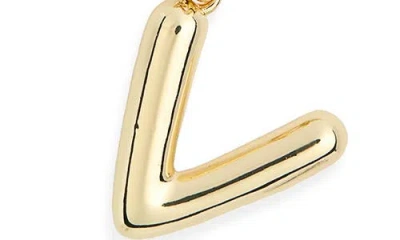 Leith Lowercase Initial Bubble Pendant Necklace In Gold
