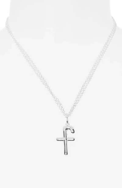 Leith Lowercase Initial Bubble Pendant Necklace In Blue