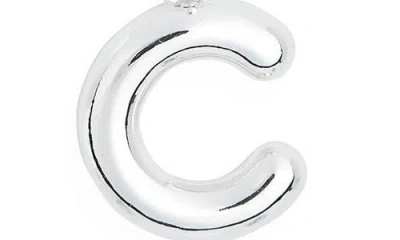 Leith Lowercase Initial Bubble Pendant Necklace In Metallic