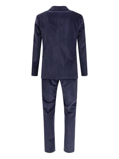 Gi Capri Corduroy Pocket Suit In Blue
