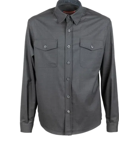 Cruna Button-up Jacket In Gray