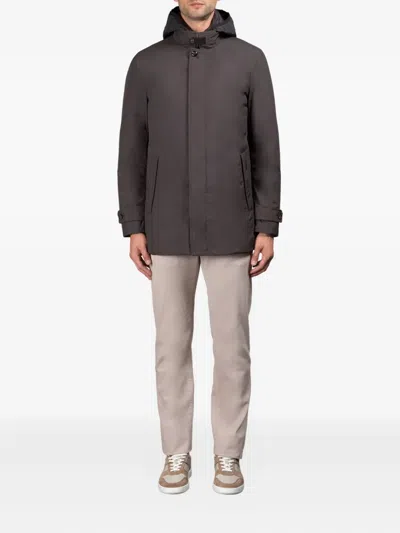 Moorer Raffaello-stp Hooded Jacket In Brown