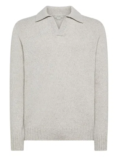 Seventy Twisted Blended Wool Polo Shirt In Neutral