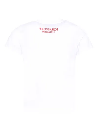 Trussardi Junior Short-sleeve Appliqué T-shirt In White