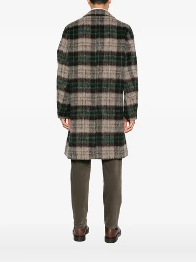 Drykorn Soleno Plaid Buttoned Coat In Brown