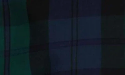 Tommy Hilfiger Kids' Blackwatch Long Sleeve Button-up Shirt In Green